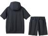 Move Sport Sunscreen Jersey Short Sleeve Pants Top and Bottom Set SUNSCREEN TAIKYU Alphabet BK01xBK01 Black [Move Sports] Hoodie/Half