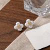 Luxury Zircon Four-Leaf Clover Earrings: 925 Silver Needle, Gold/Silver/Copper Plated, Dual-Tone Design for a High-End Feel