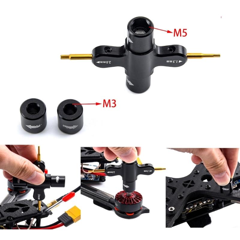 Aluminum Alloy Ratchet Wrench Spanner for Precise Hexagonal Screw Socket Adaptation Installation Removal in DIY Projects