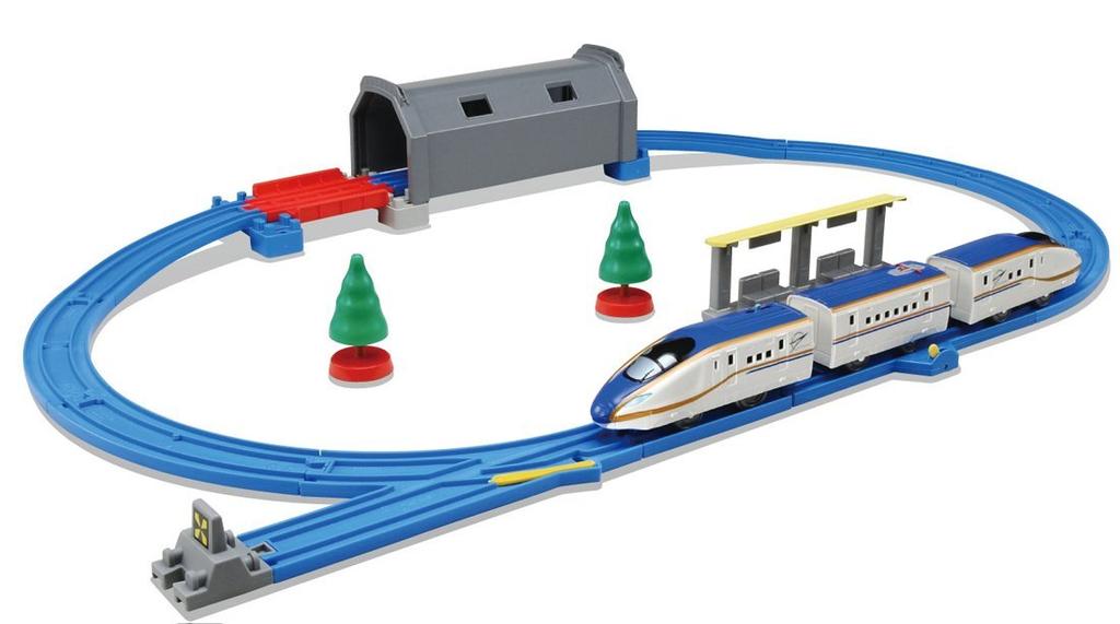 TAKARA TOMY Plarail beleuchtet den E7 Shinkansen Shinkansen mit Licht Basisset B290 x H230 x T125 mm Lass uns tunneln!