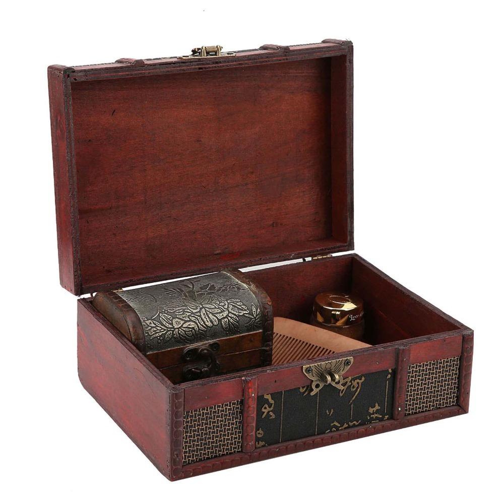 Retro Jewelry Storage Box Chinese-Style Decorative Treasure Chest For Jewelry Storage B