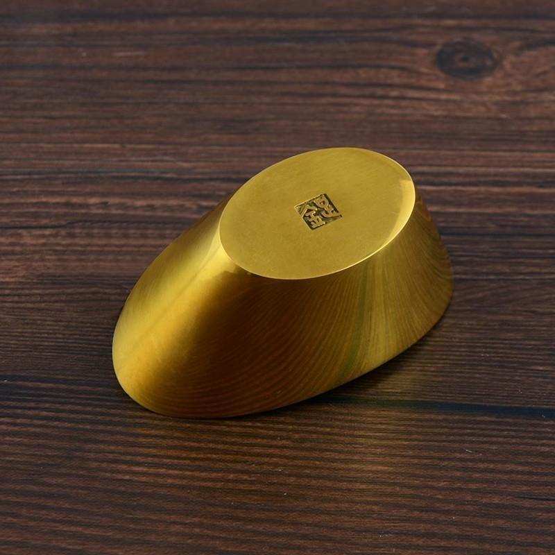 Copper Gold Ingot Decoration Solid Ingot Shop Treasure Bowl Worship Business Home Craft Gifts