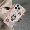 Cartoon Animals Transparent Soft Phone Case for iPhone 11/12/14/15 Pro/XS/XR