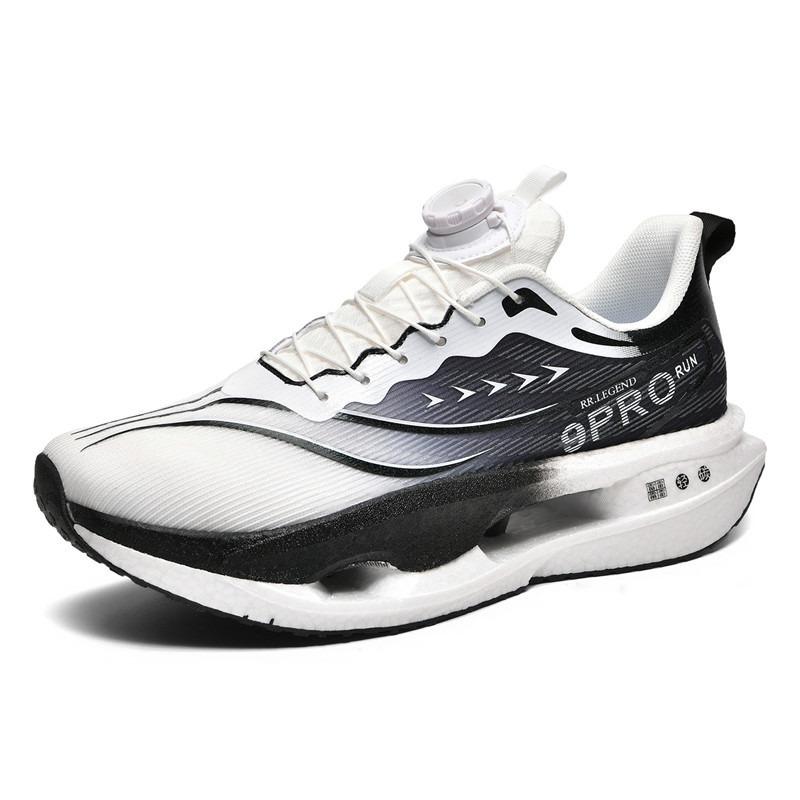 Red Rabbit 9 Running Shoes Boys and Girls Shock Absorption Rotary Buckle Racing Mesh Running Shoes Summer Student Sneakers