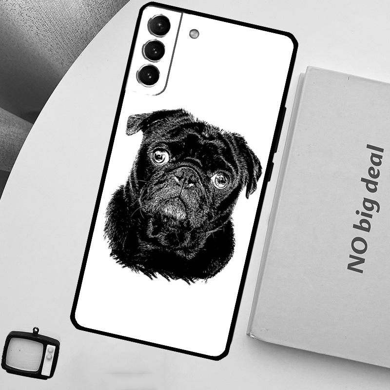 

Cute Pug Dog Phone Case For Samsung Galaxy S25 S26 Ultra S20 S21 S22 S23 Plus S24 Ultra S10 S25 FE Cover Galaxy S20 Plus