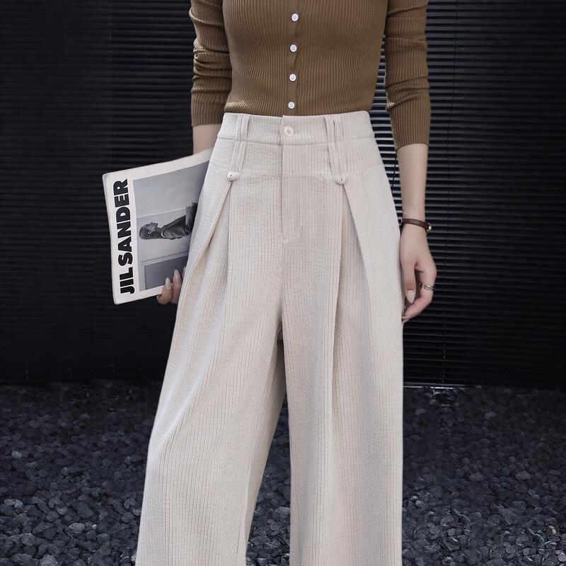 Demana Autumn Warm Chenille Pleated Wide-Leg Casual Pants