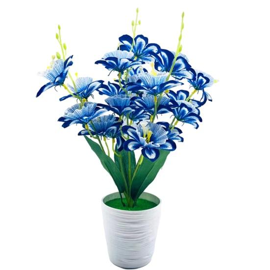 

Красивый цветочный декор, реалистичное прикосновение, экологичный, без увядания синий
