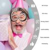 Number Crystal Frame Party Dress-up Glasses for Adults Birthday Christmas Party
