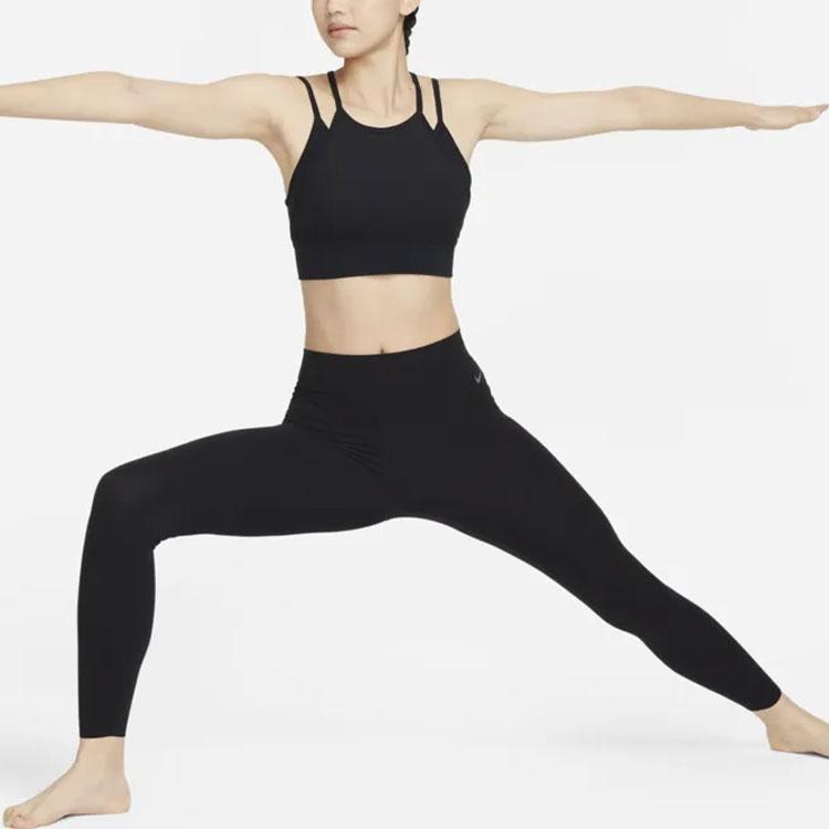 Nike High-Waist Logo Print Fitness Leggings Women Bottoms Black DQ6014-010