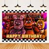 FNAF Five Nights Frygtelig Fødselsdagsfest Dekoration Baggrund Frygtelige Festartikler Banner Fotografi Baggrund Dreng Værelse Dekoration