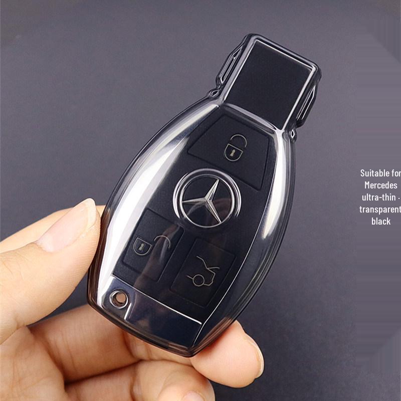 Transparent Full Coverage Key Case for Mercedes-Benz: GLC260, C200L, GLA, GLE320, GLS400, CLA