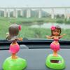 Car Dashboard Decoration - Wobbling Girl Dashboard Statue Solar Powered, Weatherproof Swinging Ornament Car Accessories for Birthday Holiday Gift