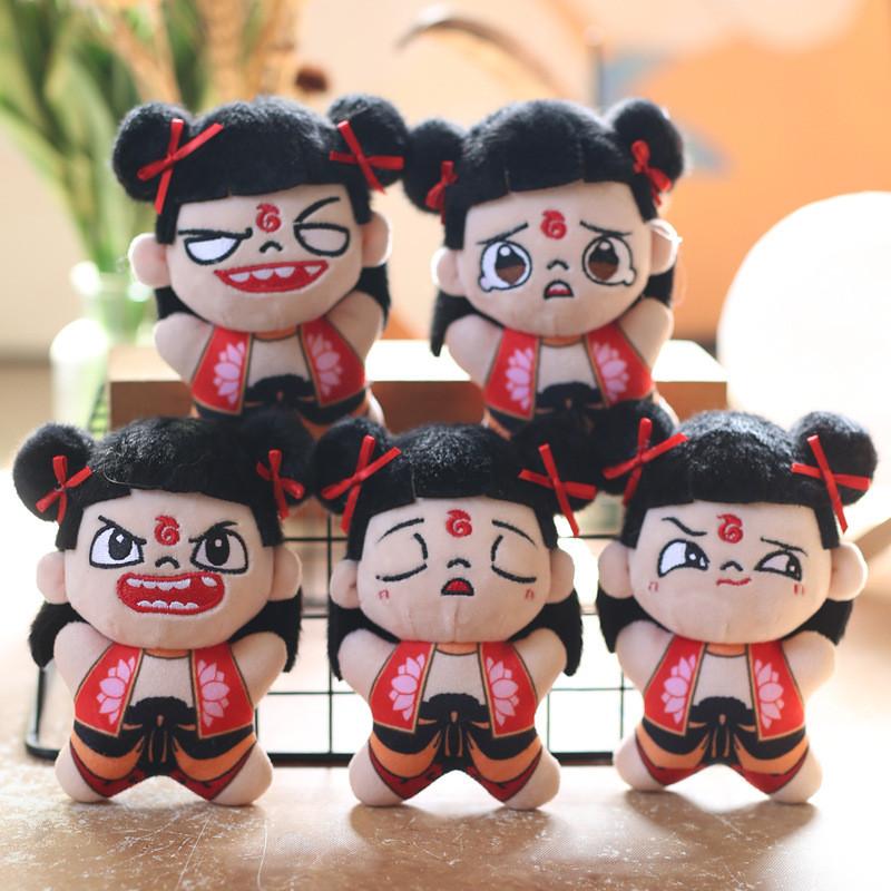 Child Nezha Devils Descends Plush Keychain Collectible Pp Cotton Gift For Fans