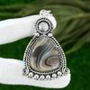 Sterling Silver Pear Botswana Agate Gemstone Wife Bezel Handmade Pendant Jewelry