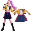 Film K-Pop Rumi Mira Zoey Demon Hunters Costume Cosplay Bambini Ragazze Halloween Palco Stampato 3D Huntrix Dorato Abbigliamento Role Play