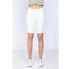Weiße Bermuda-Jeansshorts für Damen