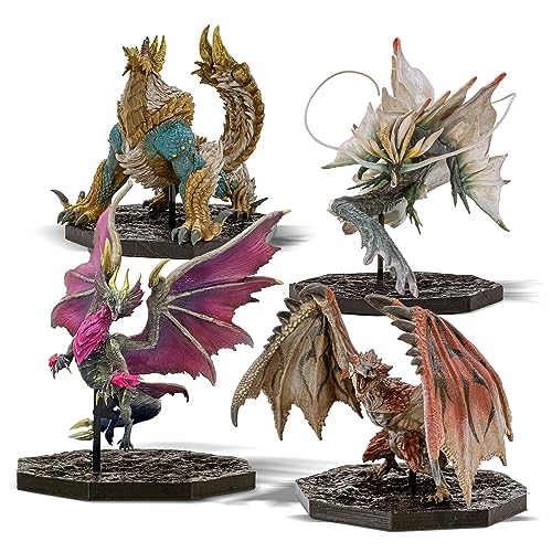 CAPCOM Monster Hunter FIGURE BUILDER CUBE MONSTER HUNTER 4-Figure Set Box (Rathalos/Zinogre/Mel Zena/Amatsumagatsuchi) PVC ABS