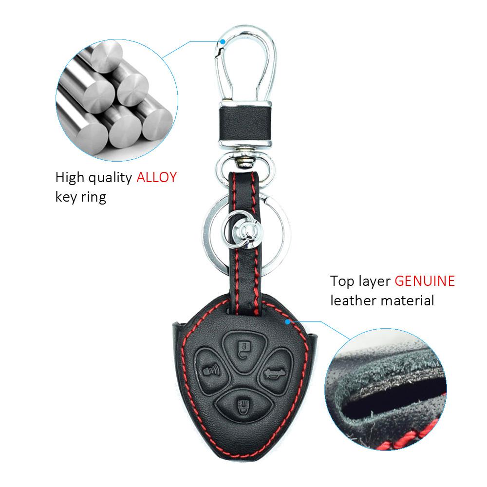 Leather Car Key Cover Remote Fobs Shell Protector Cases Auto Accessories For Toyota Camry Avalon Corolla Matrix Rav4 Venza Yaris