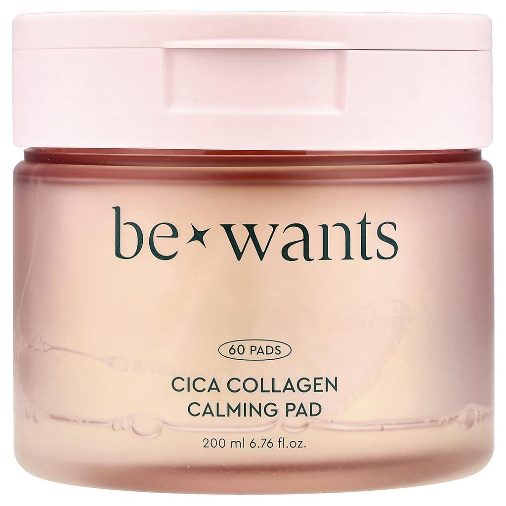 Bewants, Cica Collagen Calming Pads, 60 Sheets, 200ml (6.76 fl oz)