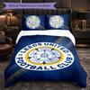 Biancheria da letto a tema Leeds United Set 3 Pezzi Copripiumino Biancheria da letto Decorativa Per Camera Adolescenti Decorazione Casa