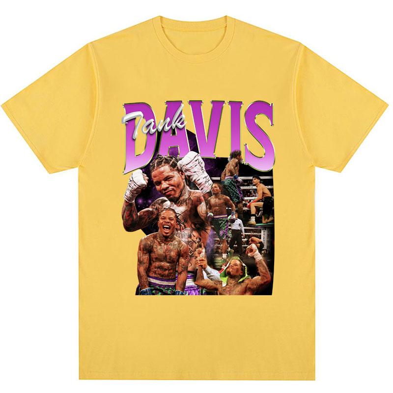 Tank Gervonta Davis Retro Tshirt Harajuku Fashion Sport Boxing Short Sleeve Cozy Cotton Oversized T-Shirts Streetwear Fans Gifts