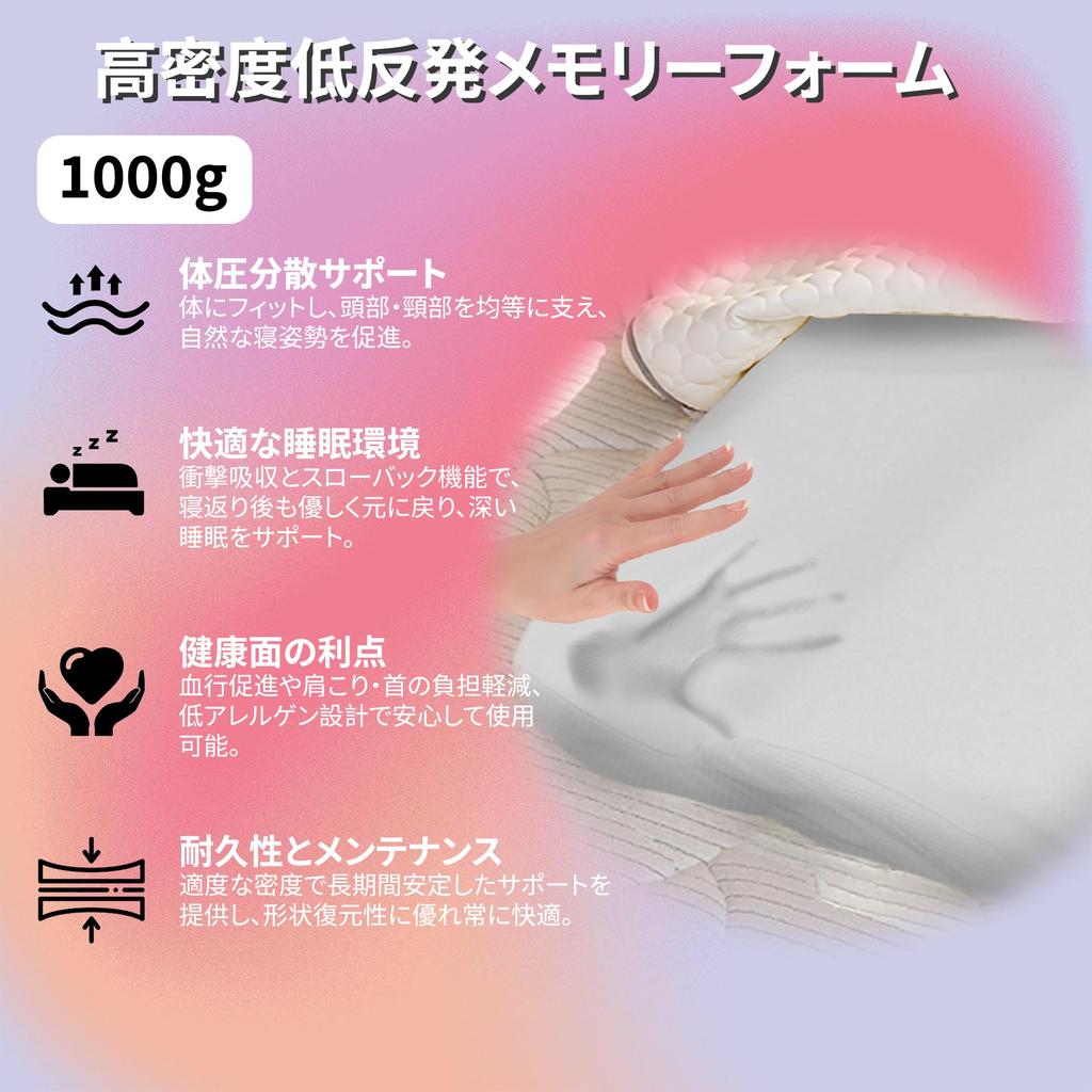 VECELO Seitenschlafen 1000g Memory Kommt mit Kühlkissen Marineblaues Netz x Weiß Großes Rautenmuster Kissen, Anti-Schnarchen, 634010cm, Schaumstoff, Niedrig, Kühl,