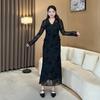 Plus Size Women's Lace Long Sleeve Shawl Camisole Midi Skirt Set - New Spring Fashion