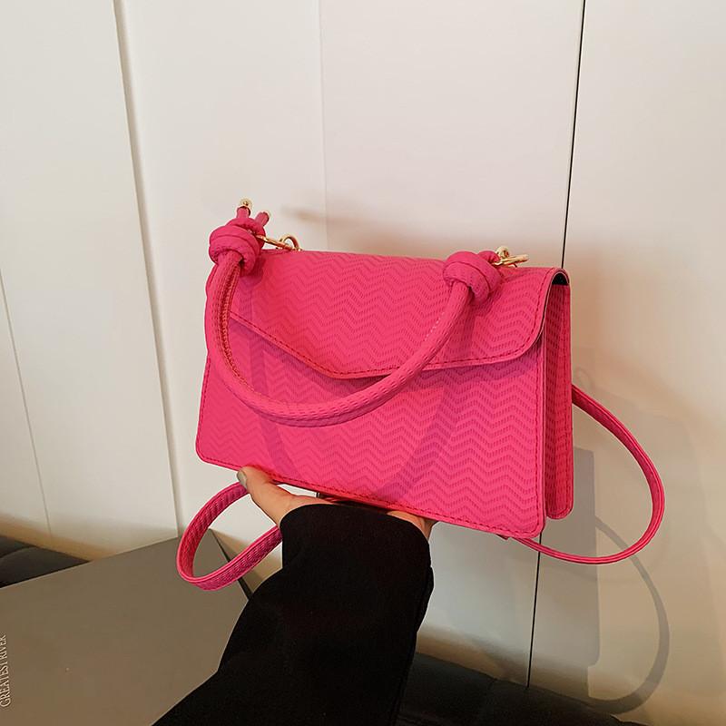 Stylish Retro Chic Small Shoulder Bag For Women In Black Purple White Pink Brown Colors