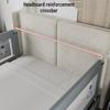 3-Sided Baby Bed Guardrail with Vertical Lifting for Safety & Anti-Collision