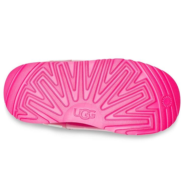 UGG Classic Clear Mini II Large LOGO Fleece Lined Big Boys Pink Red Kids' 1112386K-RCR