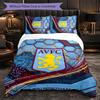 Set Biancheria da Letto Aston Villa Football 3 Pezzi Morbido Set Copripiumino con Federe Set Decorazione Camera da Letto per la Casa
