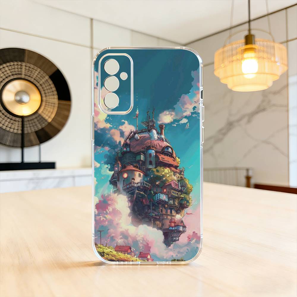 

Калцифер Замок на холме Телефонный чехол Для SamsungA10,12,20,21S,30,31,40,50,51,52,70,71 Прозрачная крышка Samsung a31