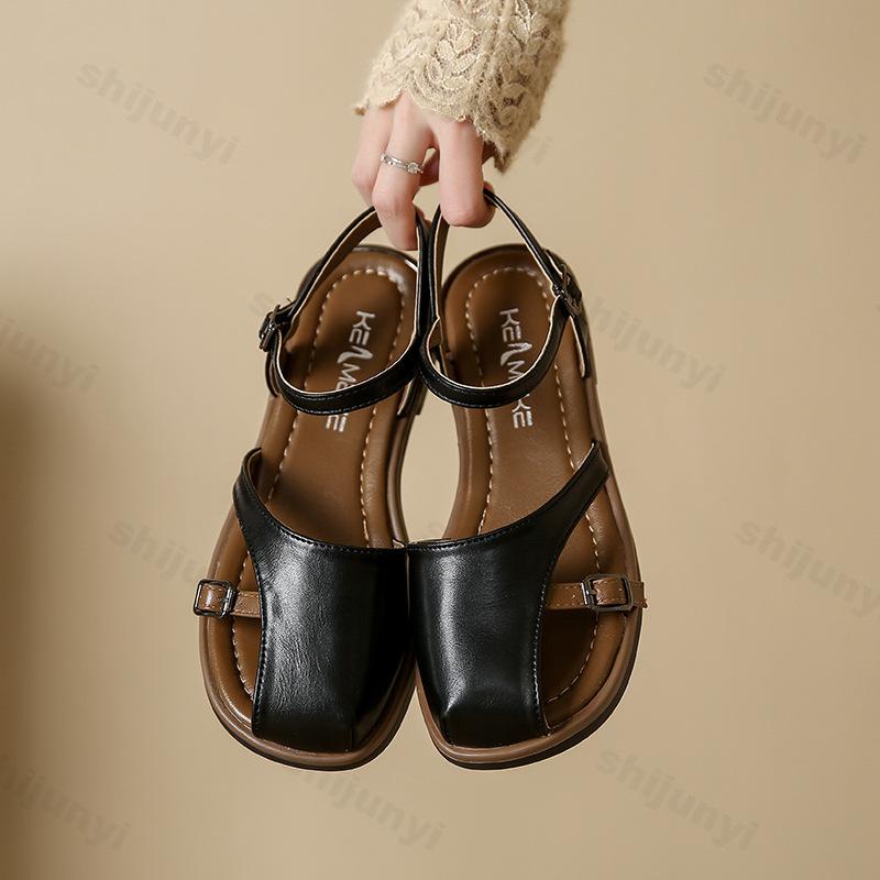 Fashion Women Sandals 2025 New Summer Flats Shoes Fashion Buckle Slingback Slippers Casual Sport Outdoors Woman Shoes Sandalias De Mujer