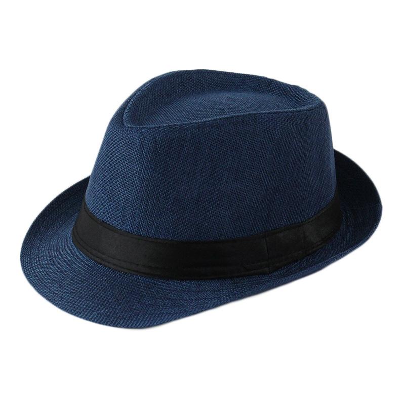 Sommer-Fedora für Herren Mittleres bis älteres Alter Kappe Leinen Panama Uni Jazzhut Cowboy Herren Damen Britische Party Sonnenhut