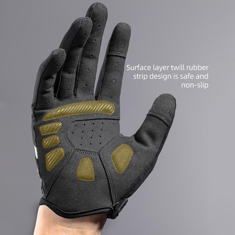 ROCKBROS Cycling Gloves Spring Autumn Summer Full Finger Bike Gloves Reflective Breathable Sports MTB Road Bicycle Gloves