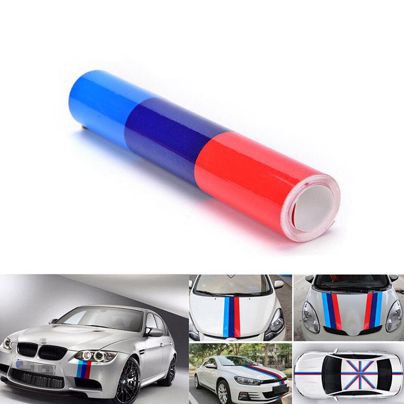 

Dagu 100см Автомобиль 3 цветные полосы наклейка виниловая наклейка значок эмблема для BMW