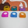 Kolorowe żywiczne pierścionki geometryczne Solidny dodatek do codziennych stylizacji