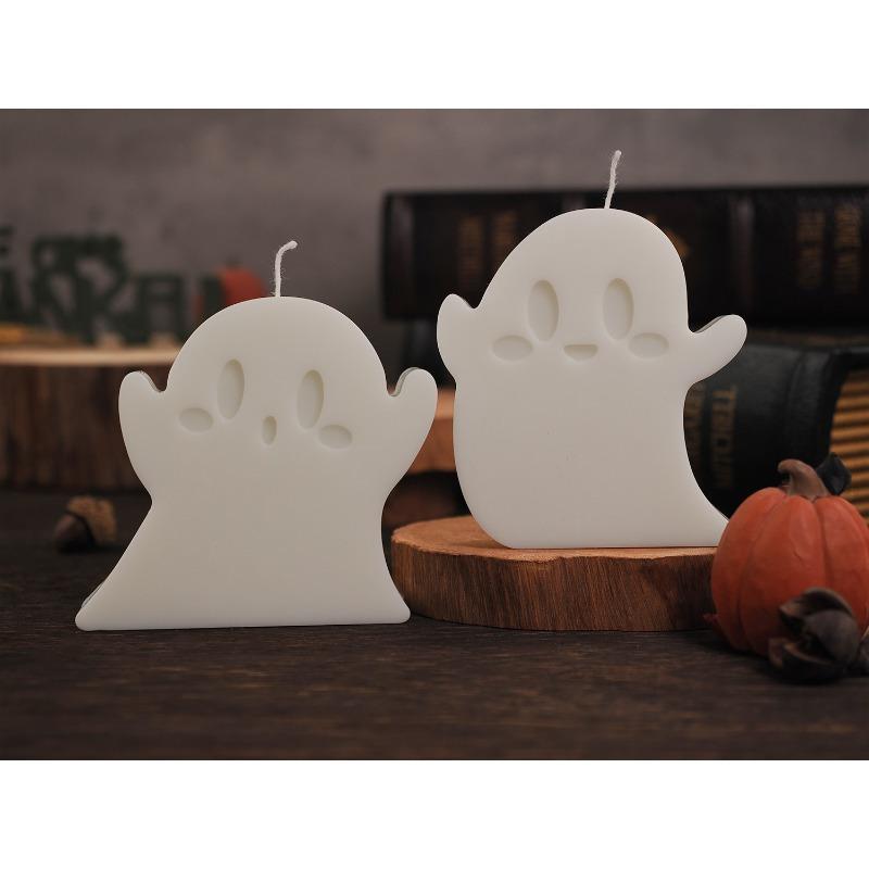 6PCS/Set Cute Cartoon Ghost Scented Candle Silicone Mold Handmade Diffuer Mold Creative Halloween Gift Home Decors
