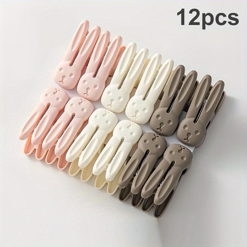 12/24 шт. Прищепки-кролики Прочные пластиковые зажимы-кролики для фотографий Полотенец Одежды с выразительными глазами Ушами