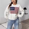 Pull décontracté ample avec drapeau américain - Automne/Hiver 2024