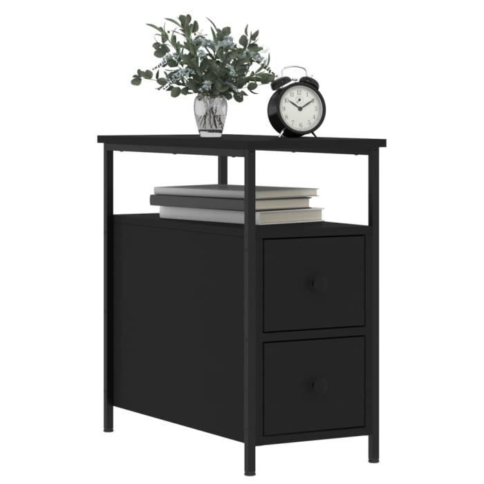 VidaXL Bedside Tables 2 Pcs Black 30x60x60 Cm Engineered Wood 826064