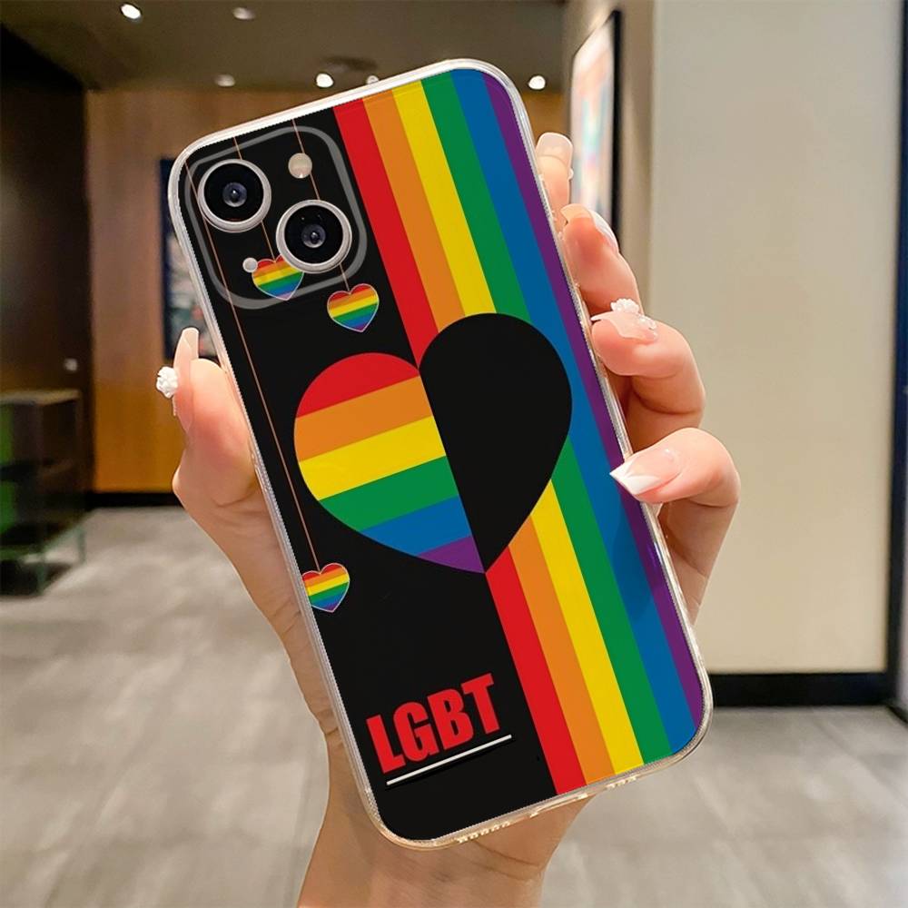 Rainbow Pride Flag Lesbians Phone Case For iPhone 17 16e 16 15 14 13 12 11mini Pro Max X XR XSMAX 8 7 Air Plus Soft Cover