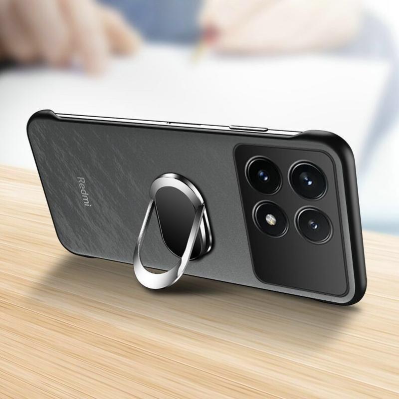 Slim Case For POCO X6 Pro Case Magnetic Ring Phone Cover For Xiaomi POCO X6Pro 5G Stylish Simple Shell Matte Transparent Bumper
