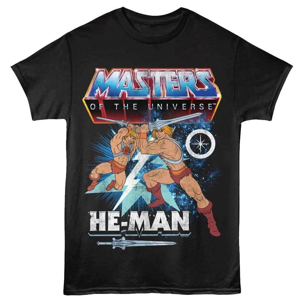 Masters Of The Universe - He Man Bolt - Black - Adult Unisex T-Shirt XXL