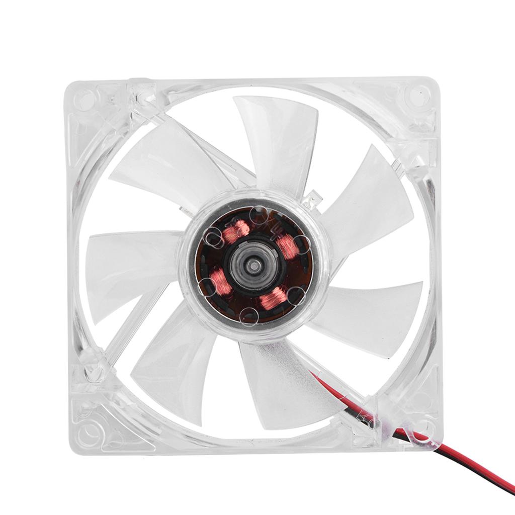80mm LED Light 12V 4Pin Mute PC Case Cooling Fan Computer Cooler