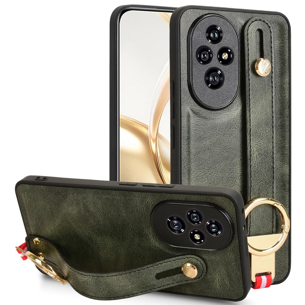 For Honor 200 Pro 5G Case Bottle Opener Wristband Kickstand Leather Back Cover