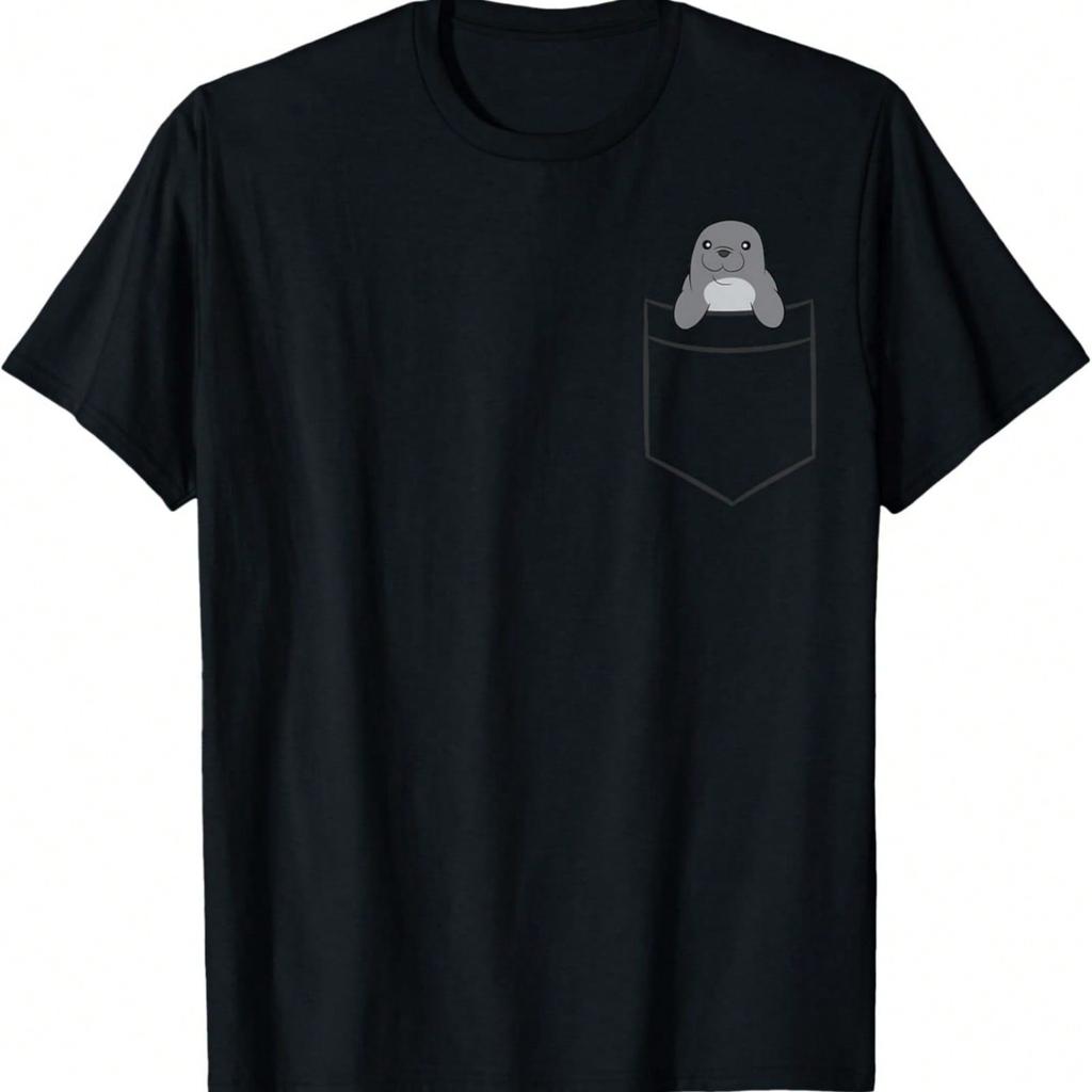 Sigillo In Una Tasca Animale Marino T-Shirt Divertente Foca