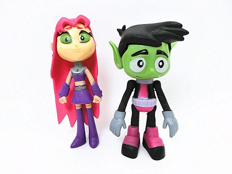 Teen Go Titans To The Movies Robin Cyborg Beast Boy Raven Action Figure Toy 7pcs