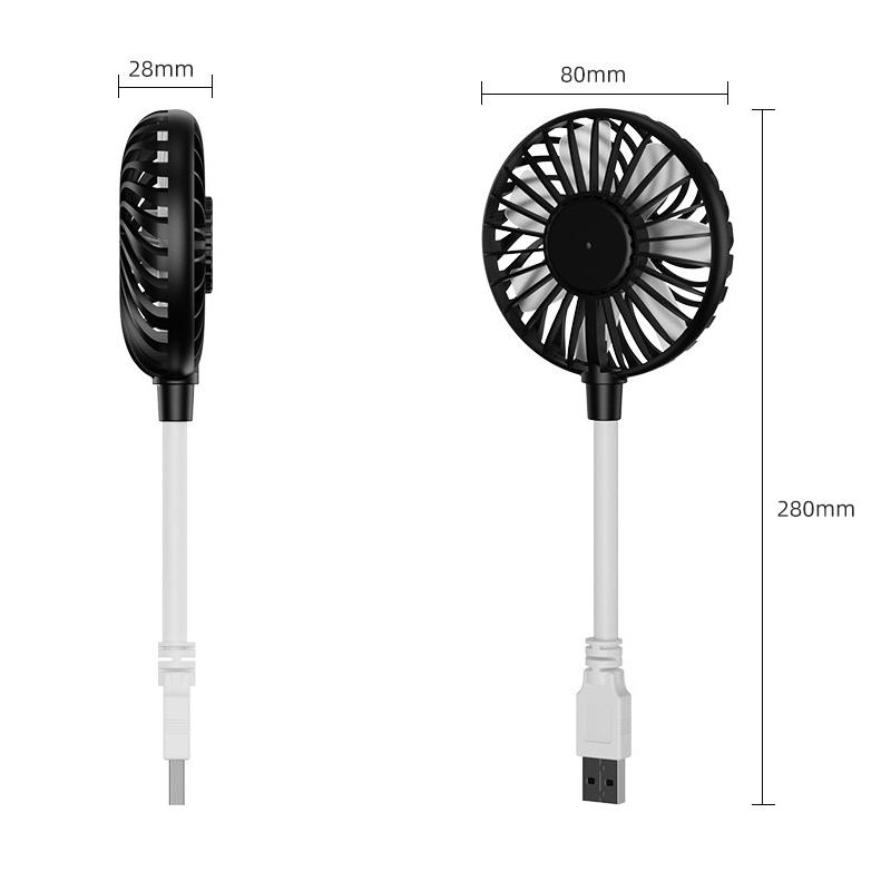 Portable USB Small Fan Creative Office Summer Cooling Fan  Adjustable Mini Fan Brushless Mute Fan Laptop for Home Dorm Outdoor Notebook Computer