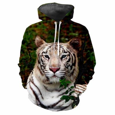 Tigre Animal Besta 3D Impresso Primavera E Outono Homens Com Moletom Com Capuz Solto Casual Moda Personalidade Para Criar Roupas Confortáveis